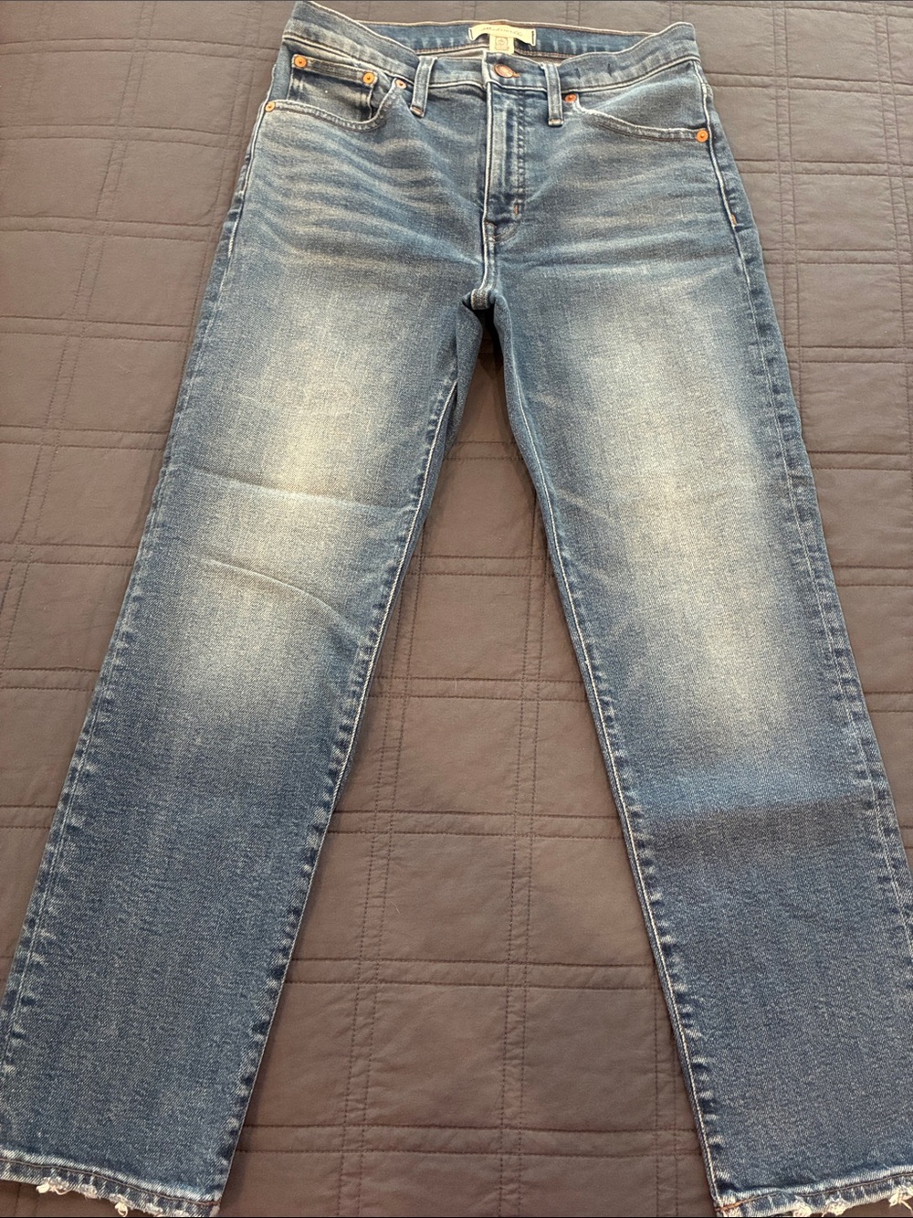 Madewell Mid Rise Classic Straight Blue Jeans Size 27